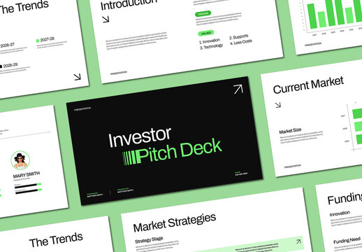 Investor Pitch Deck Presentation Template Layout