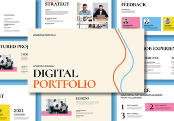 Modern Portfolio Presentation Template Layout Template