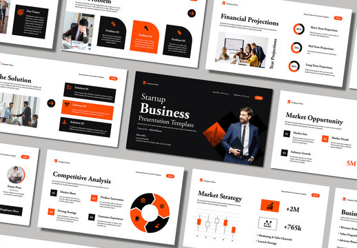 Startup Business Presentation Template Layout