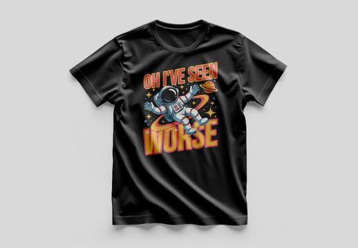 Tshirt Design For Men With Astronaut Themed