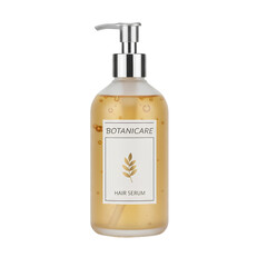 Hair serum glass bottle with pump cap. transparent background