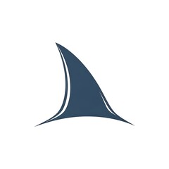Fototapeta premium Shark Fin Logo Design Minimalist.
