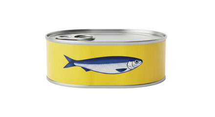Isolated can of fish for commercial kitchen use, canned sardine food product concept © Friedrich