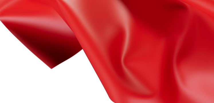 Elegant background of red fabric with flowing folds and highlights. Perfect for designs needing a luxurious, dynamic texture. Ideal for advertis