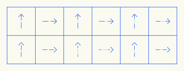 Arrow icon collection. Straight arrow icons. Previous, direction, navigation, forward, upward, right and more.