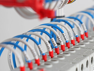 Connecting the electrical module using copper electrical insulated wires. 
