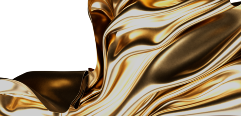Luxury gold silk fabric, elegant waves, abstract background. Perfect for design projects.