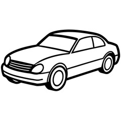 black car isolated on white