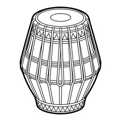 A dholak dhol illustration vector style coloring book