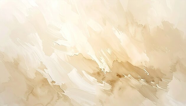 Abstract, light beige and tan brushstrokes
