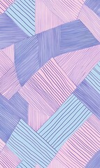 Hand drawn geometric pattern with pastel colors and line art creating a soft and playful design for various creative applications