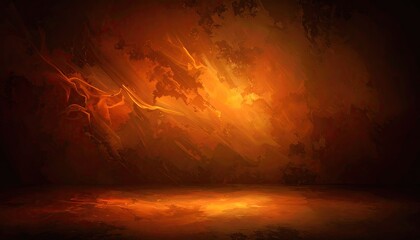 Fiery, textured, warm interior