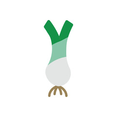 Leek icon in modern color for healthy lifestyle, kitchen, and farm concepts.