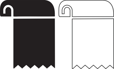 Hand made Receipt icon set simple flat vector design for finance and business isolated on white background