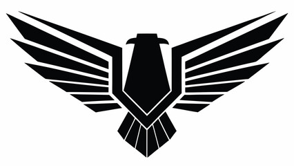 Bold black eagle emblem symbolizes power, freedom, and corporate identity for modern brands.