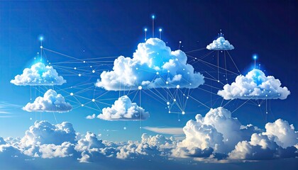 Cloud computing network, interconnected clouds