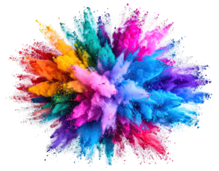 Vibrant explosion of colorful powder (3)