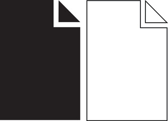 Hand made Simple document icon set black and white vector illustration isolated on white background for web design and user interface