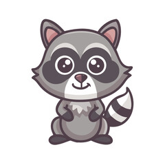 Fototapeta premium Baby Raccoon Character