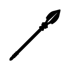 Silhouette of a Spear with Ornate Details, Fantasy Weapon Design