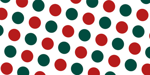 Red and Green dot pattern background.Dot pattern background. Polkadot. Dot background. Seamless pattern. for backdrop, decoration, Gift wrapping.