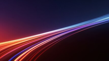 Vibrant Futuristic Tech Lines with Neon Glow