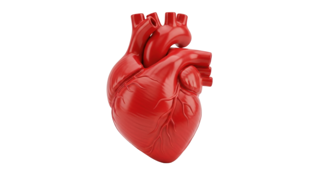 Isolated human heart anatomical model, healthy cardiovascular organ for medical study aid