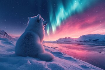 Arctic fox in high definition wallpaper.