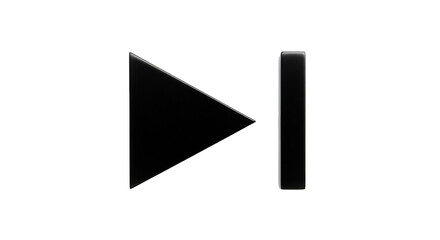 Isolated Next Track Icon with Glossy Style Symbolizing Video or Audio Playback Forward
