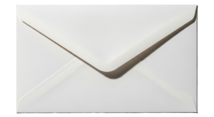 Isolated blank envelope on a solid surface for mailing letters and correspondence