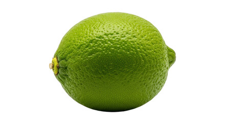 Isolated green lime fruit is citrus with sour flavor to make lemonade, juice or garnish