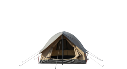 Isolated dome tent, outdoors accommodation for camping, easy to set up, with rainfly, stakes