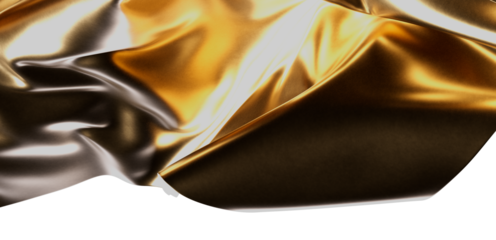 Elegant gold and black silk fabric, luxurious texture, perfect for fashion, beauty, and design projects.