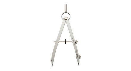 Isolated tool for geometry drawing, math study. Precision compass instrument for circles
