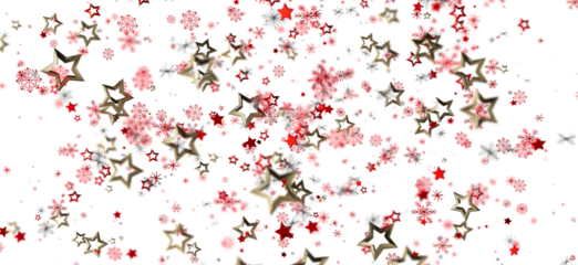 Festive background with red stars, gold stars, and snowflakes. Perfect for Christmas, holidays, and celebrations.