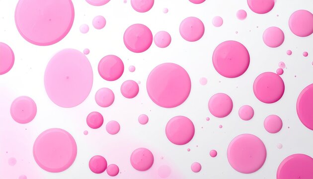Abstract pattern of various sized pink circles on a white background - Powered by Adobe