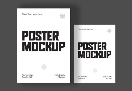 Poster Mockup Set in Two Sizes