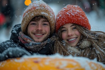 people in winter clothing posing for a photo.