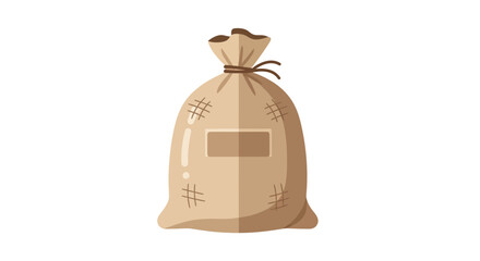Obraz premium Stylized burlap sack illustration, isolated on a clean background