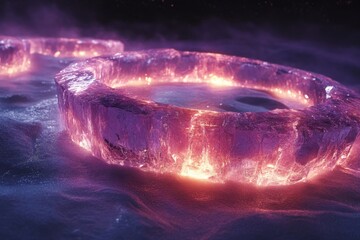 Glowing ice ring.