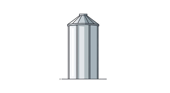 A Silo Vector Art Depicting Agricultural Storage Facilities Icon Style