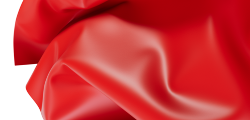 Beautiful abstract of flowing red satin fabric. Ideal for backgrounds, design templates, and creative projects. This high-quality image evokes f
