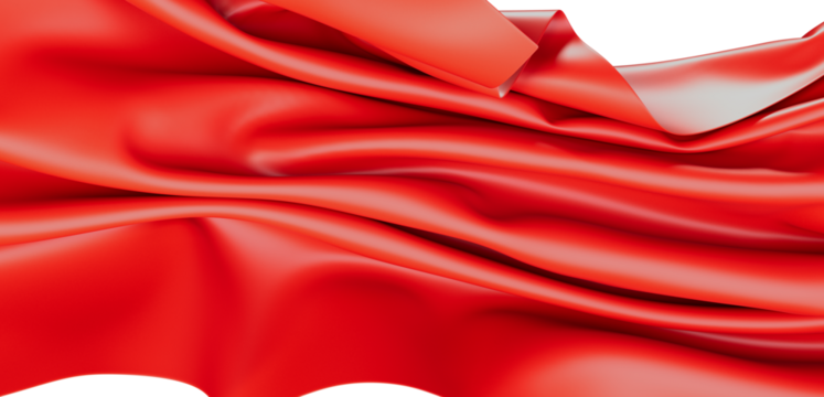 Elegant red fabric waves. Luxurious texture and folds, great for backgrounds, artistic designs, and fabric concepts. Ideal for creative projects