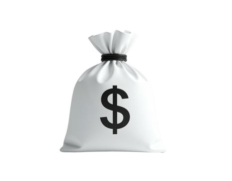 White money bag with dollar sign (5)