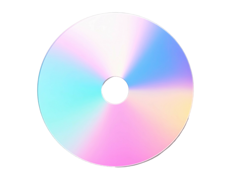 Pastel-colored disc, holographic effect - Powered by Adobe