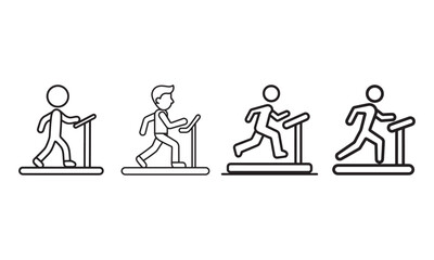Man on treadmill icon.