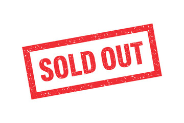 sold out grunge rubber stamp label vector design art