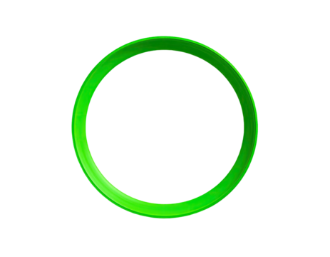 Bright green circle frame