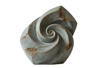 Abstract Spiral Sculpture: Modern Home Decor, Unique Art Piece, Geometric Design