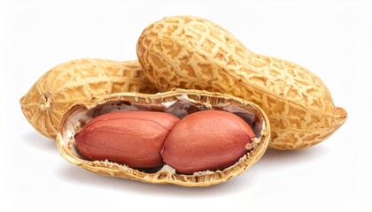 peanuts on a white background